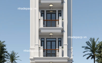 Nhà ở 5x20m cổ điển đẹp 4,5 tầng VCN Nha Trang