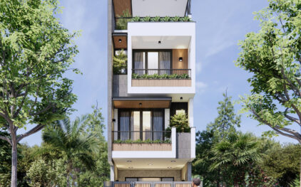 Nhà phố hiện đại ngang 4,5x20m đẹp tại KĐT Hà Quang 2-Nha Trang